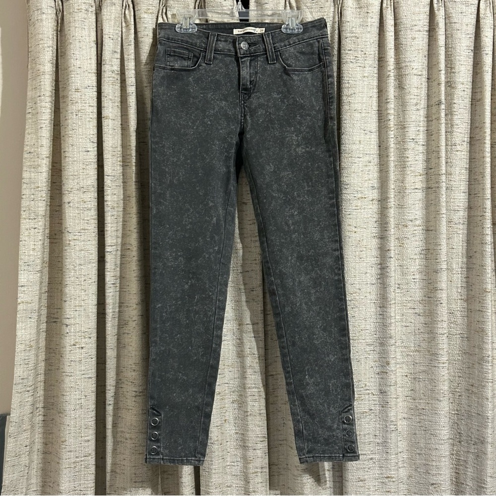 Levi's 535 Super Skinny Stretch Acid Wash Jeans